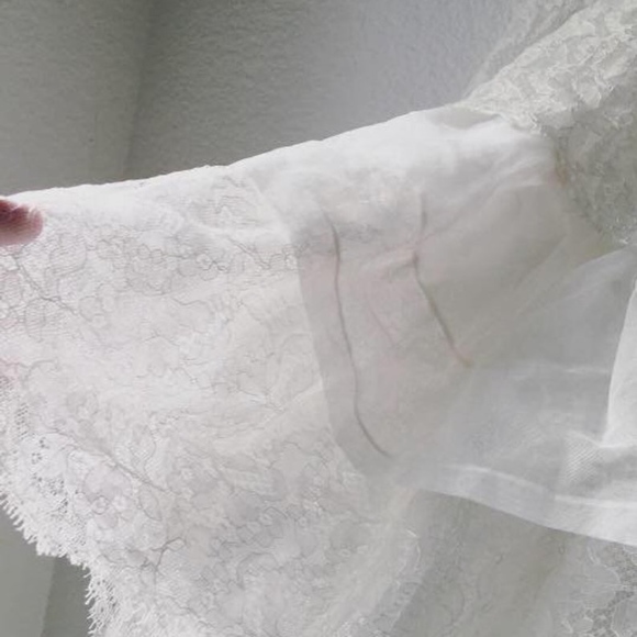 Vintage 1950's Sheer Lace Ruffle Tiered Skirt - Picture 4 of 7